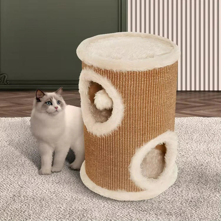 PurrPalast – Kratzbaum mit Spielball für aktiven Katzen-Spa