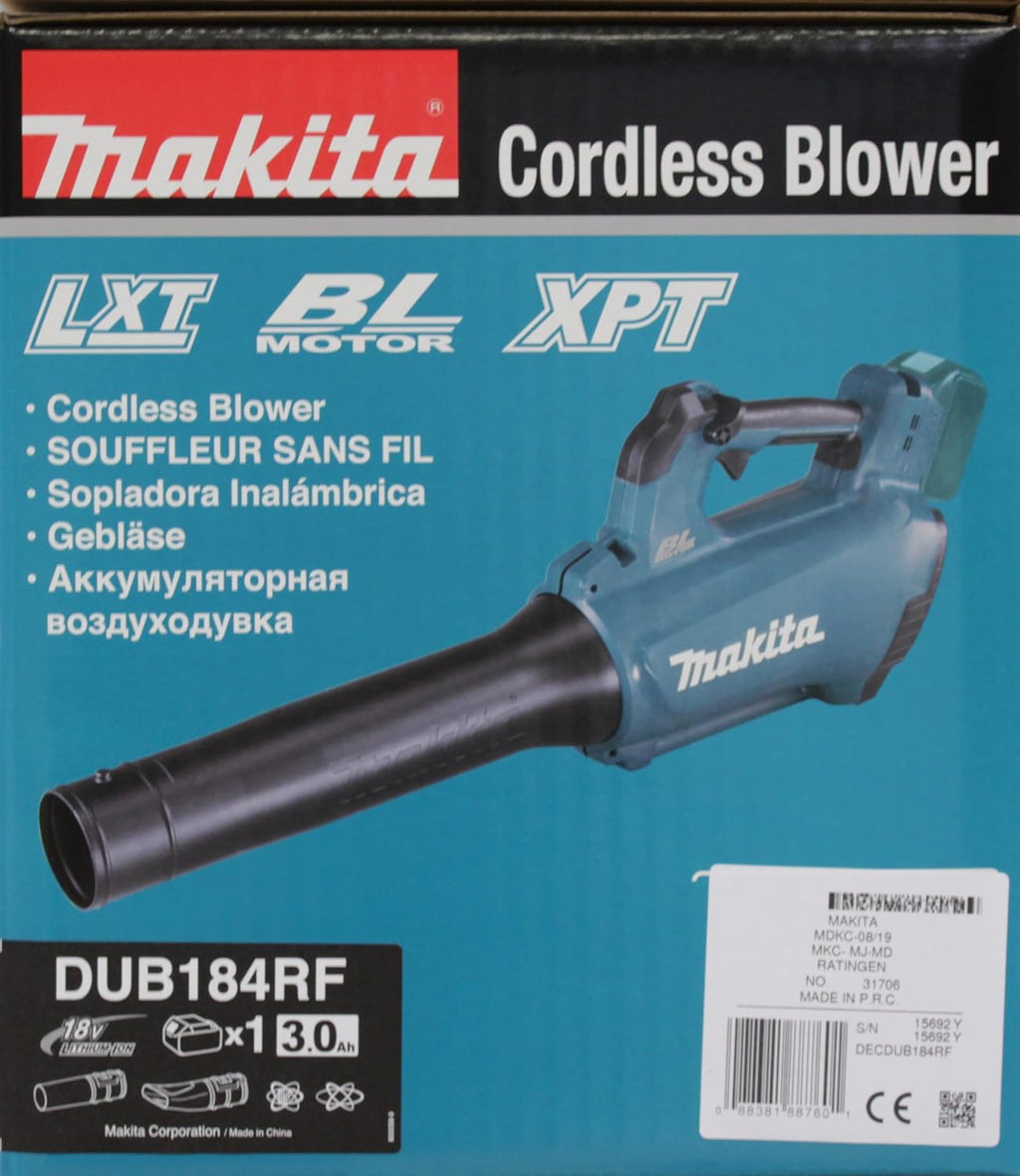 Makita DUB184Z Soffiatore a batteria 18 V (senza batteria, senza caricabatterie), Benzina, 1