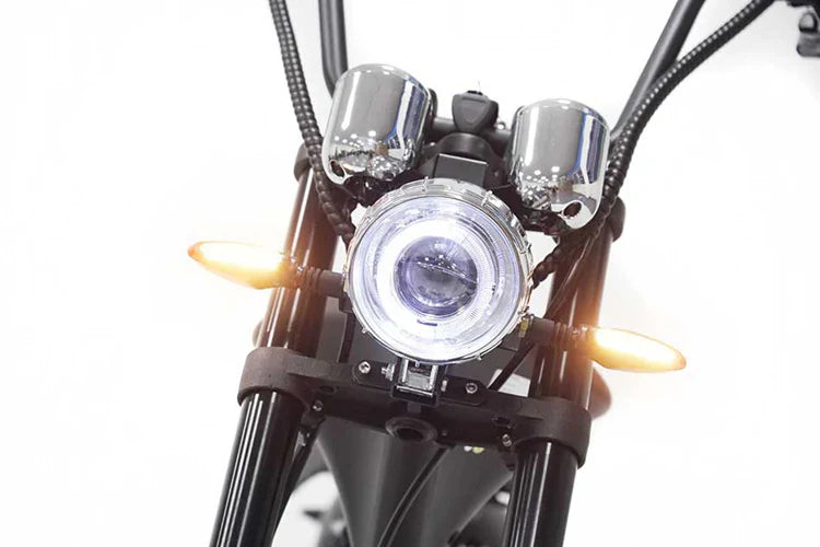 Elektro-Chopper Mangosteen M1 in Mattgrün – 2000W Hochleistungsmotor und Stilvoll