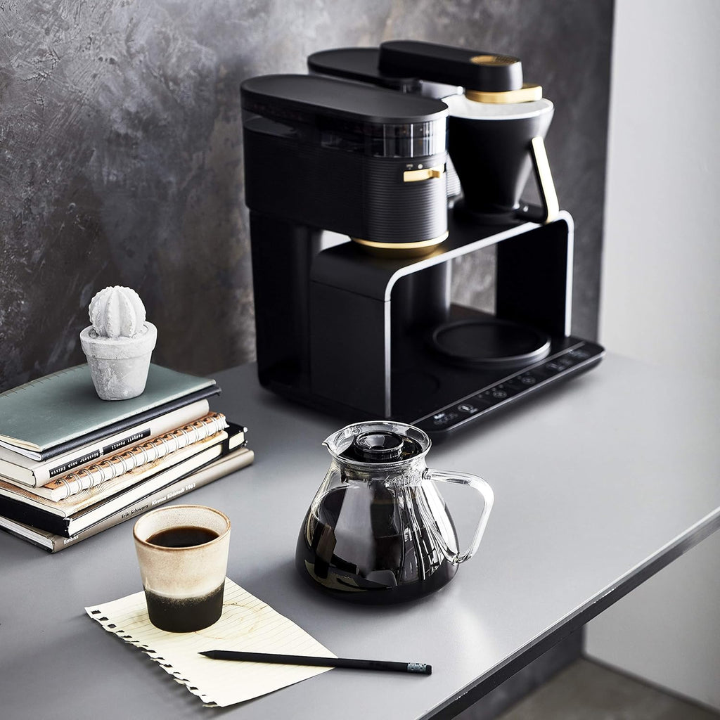 Melitta EPOS Macchina da caffè con macinacaffè, nero-argento