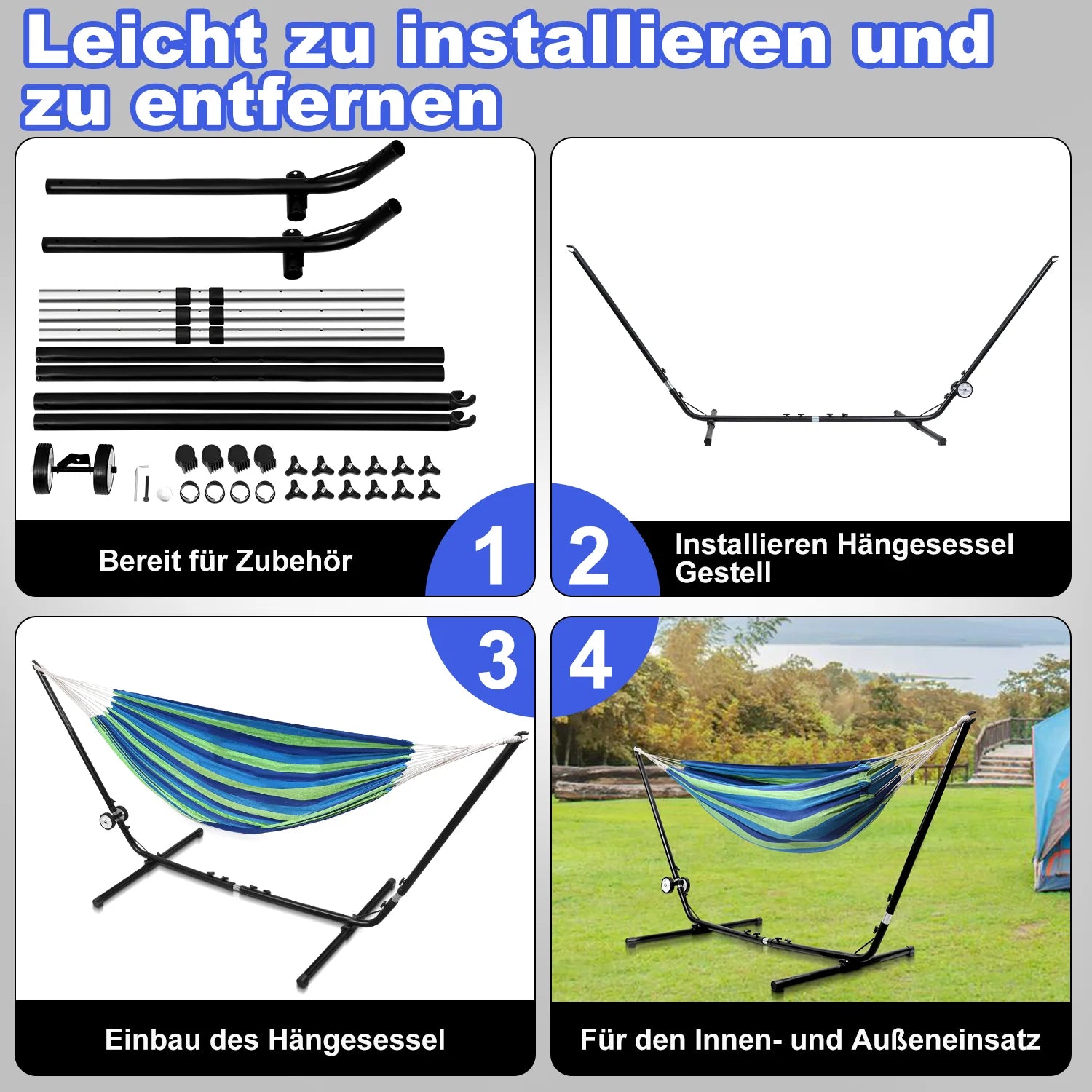 Sonnewelt - Set Amaca con Supporto, Portata fino a 200 kg