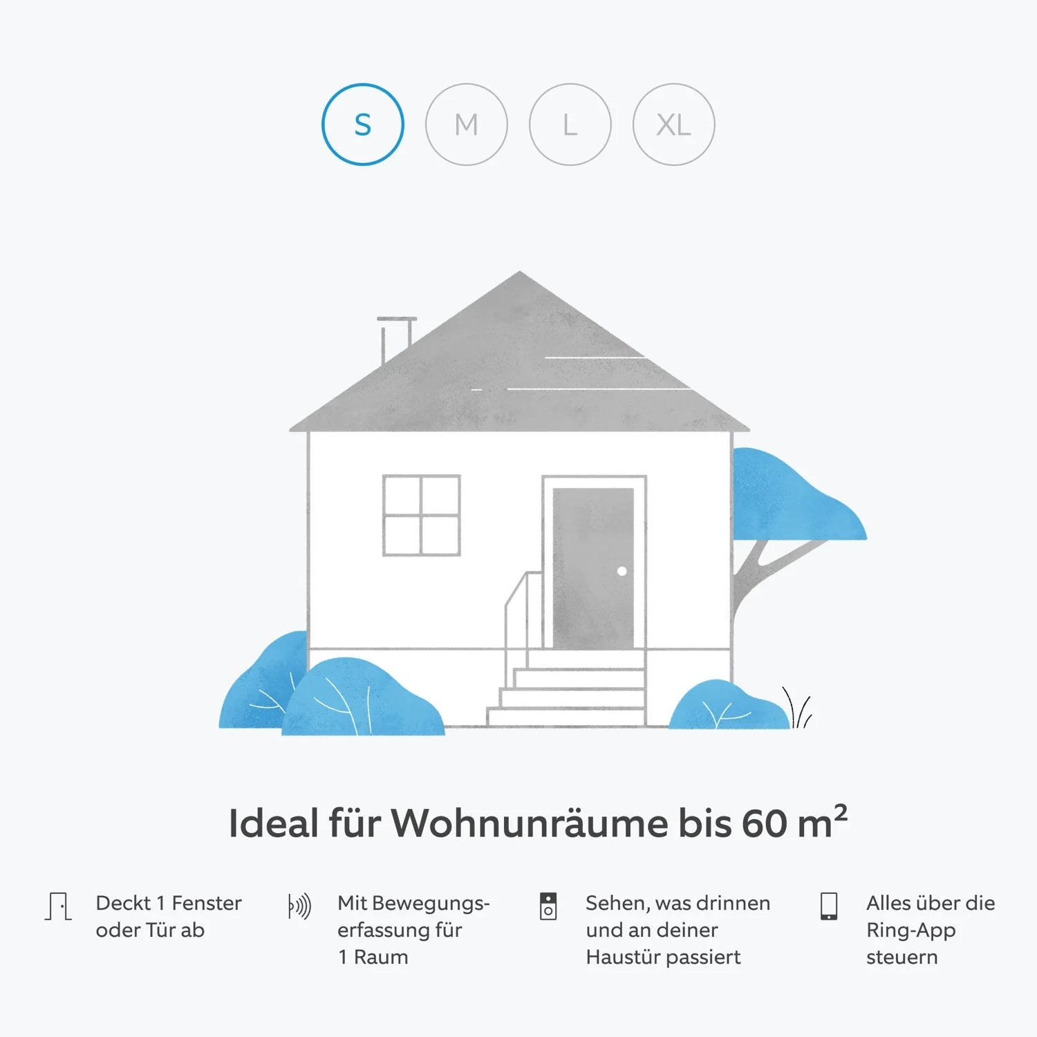 Alarm-Set + Innenkamera 2. Gen + Akku-Videotürklingel - S