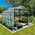 Metalcraft Gewchshaus, 8,22m, 4mm Sicherheitsglas, schwarz