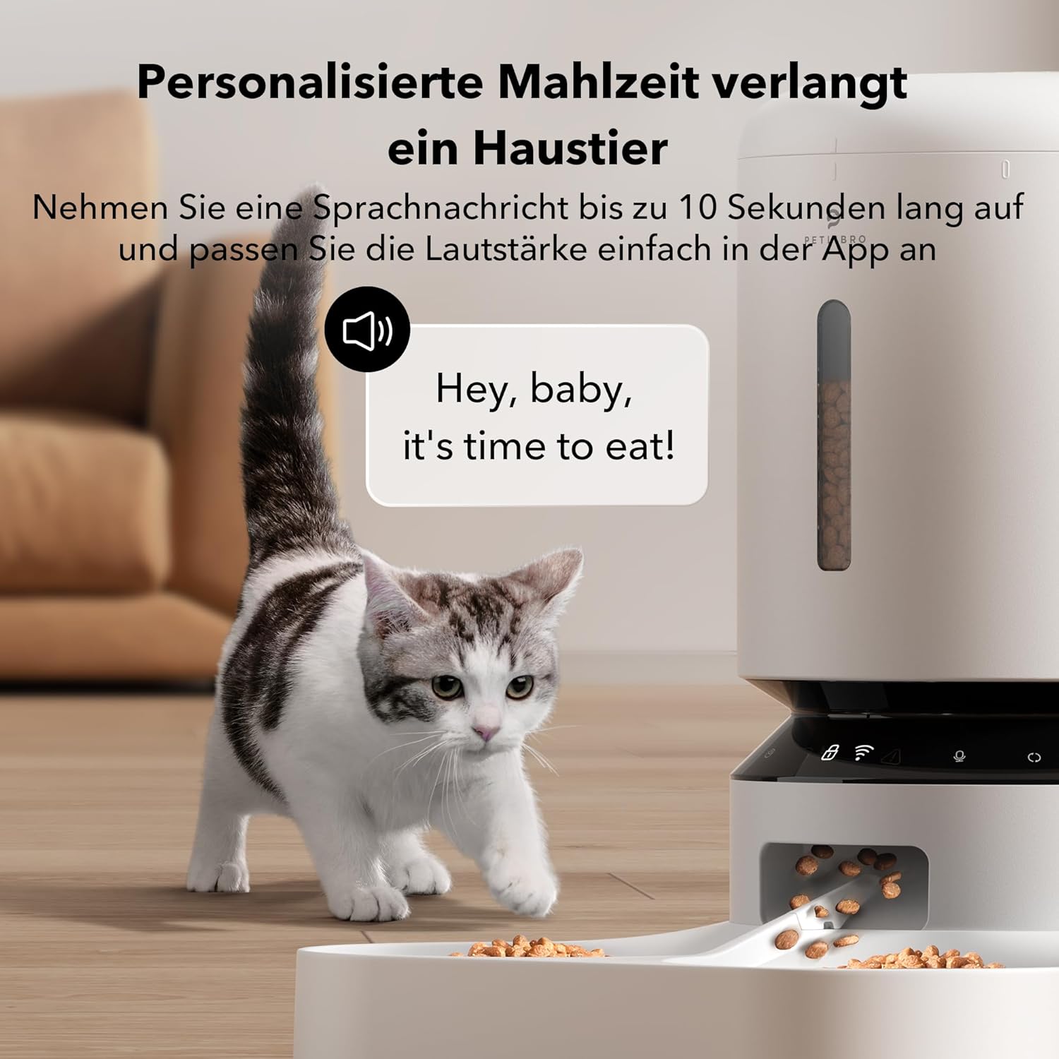 PETLIBRO 5L Futterautomat für 2 Katzen und Hunde mit APP, 5G-WLAN-Haustierfutterspender, Automatische Katzenfutterspender mit Sensor für niedrigen Futtermangel, 1–10 Mahlzeiten pro Tag