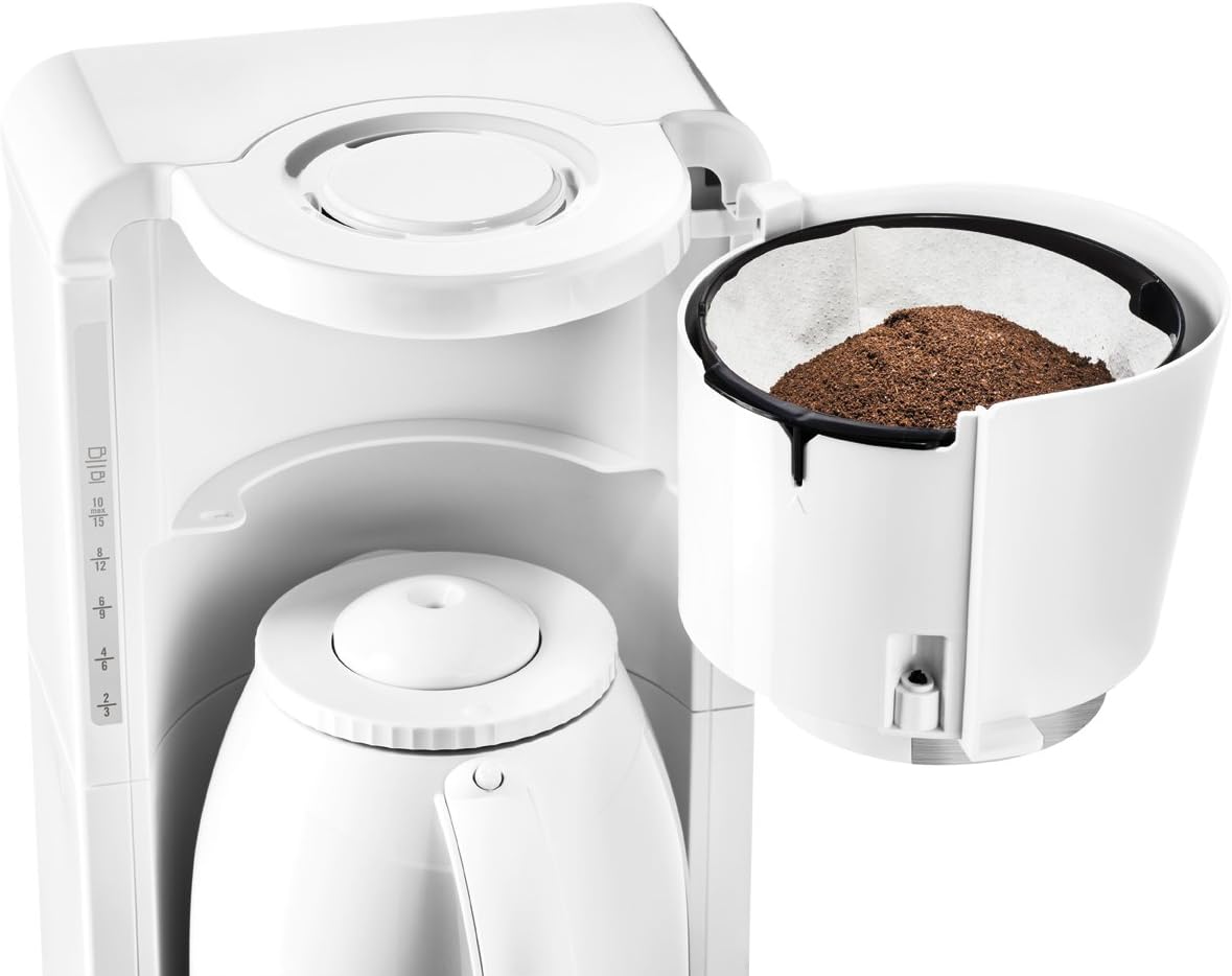 Rowenta CT3801 Filter- Kaffeemaschine Adagio Milano | Mit Kunststoff-Thermokanne | 8-12 Tassen | Wei/Edelstahl & Philips Toaster – 2 Toastschlitze, 8 Stufen, Brtchenaufsatz, wei (HD2581/00)