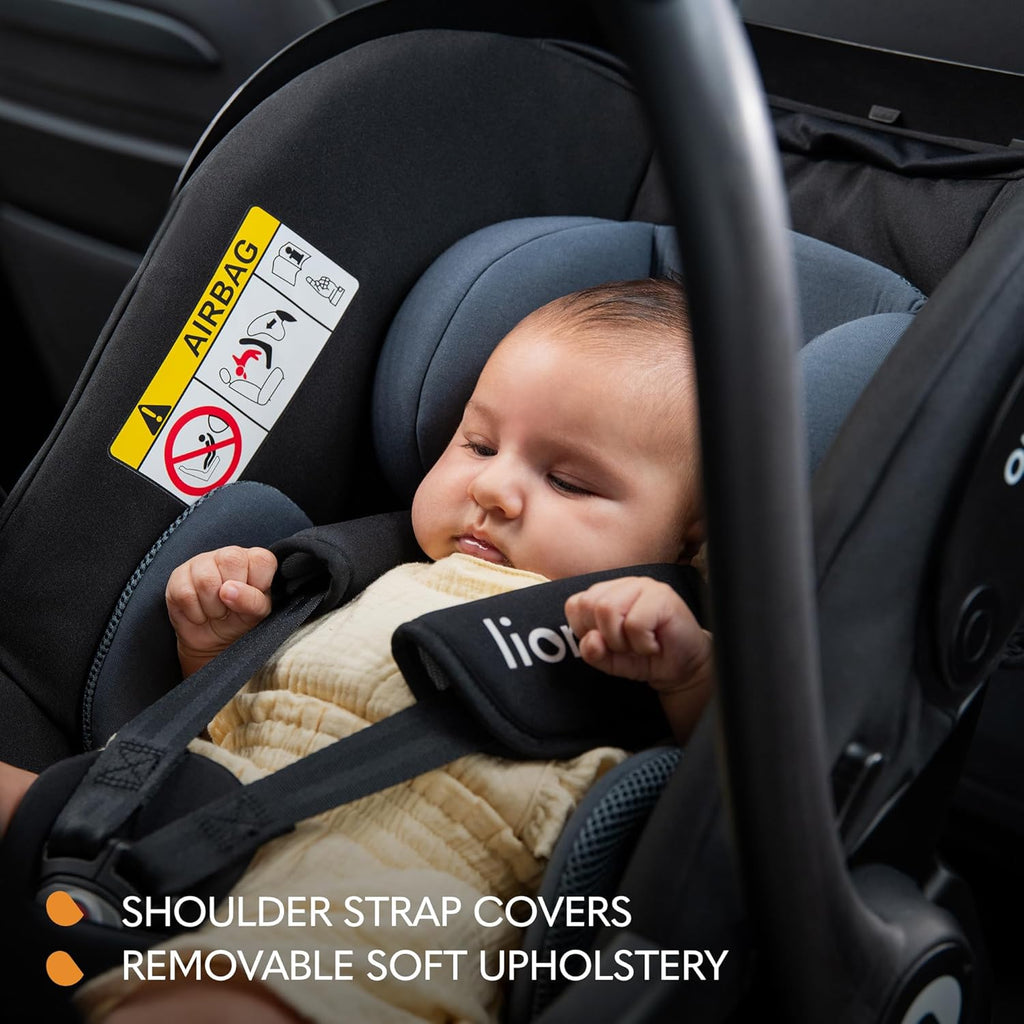 LIONELO ASTRID i-Size SET Seggiolino Auto con Base 40-87 cm Ovetto ISOFIX, Cinture a 3 Punti, Protezione Laterale, Riduttore Dri-Seat, i-Size R129