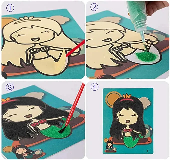 DIY Painting - Creativo con la sabbia - Set di pittura con la sabbia