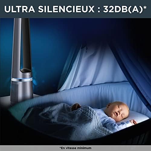Rowenta QU5062 Eclipse Purificatore d'aria 3in1 | Termoventilatore | Ventilatore | filtra il 99,9% delle particelle | per ambienti fino a 30 m2 | riscaldamento rapido fino a 35°C | modalità automatica giorno/notte | Nero/Grigio