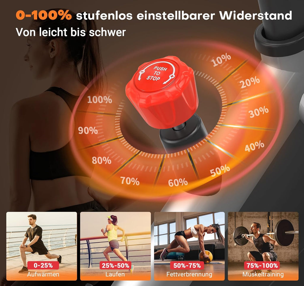 Neuestes Heimtrainer Fahrrad mit Magnetischem Widerstand, DMASUN Leises Ergometer Heimtrainer, Hometrainer Fahrrad mit LCD-Display, Tablet-Halterung, Bequeme Sitze & Sitzbezug, Fitnessbike Bis 160kg