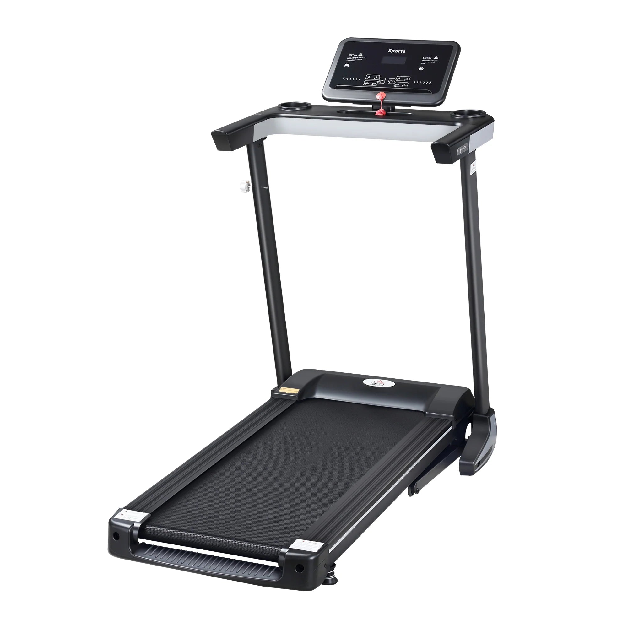 HOMCOM Tapis roulant elettrico pieghevole, display LCD, 12 programmi