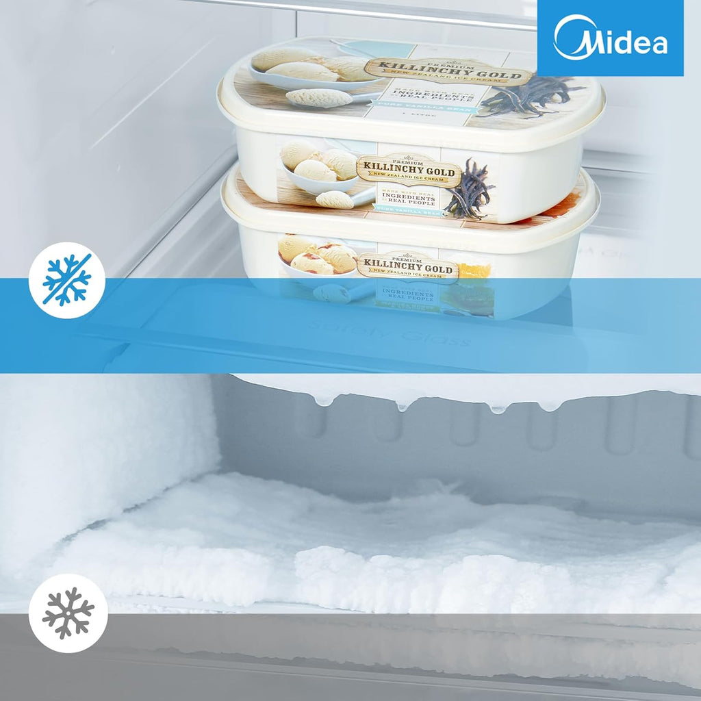 Midea KS-DDX 6.32 WT Frigorifero Side-by-Side con Congelatore/Altezza 178,8 cm/254 kWh/anno/No Frost/Compressore Dual Inverter/con Distributore di Acqua e Ghiaccio 3-in-1 e Serbatoio d'Acqua, Inox Scuro