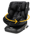 Osann Eno360 i-Size, seggiolino auto girevole 40-150 cm, reboarder con Isofix, seggiolino auto per bambini – All Black