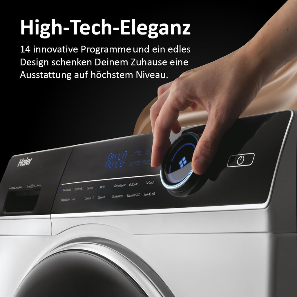 Haier I-PRO SERIE 7 HW80-B14979 Waschmaschine / 8 kg / A - beste Effizienz / Direct Motion Motor - absolut leise / XL-Trommel / Refresh-Dampfprogramm / Vollwasserschutz / ABT