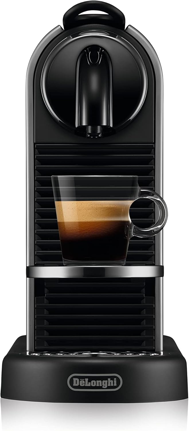 Nespresso De'Longhi EN267.BAE Citiz Macchina da Caffè con Montalatte, Funzione di Risparmio Energetico, 1710W, 1 Litro, 37.2 x 21.8 x 27.7 cm, Nero