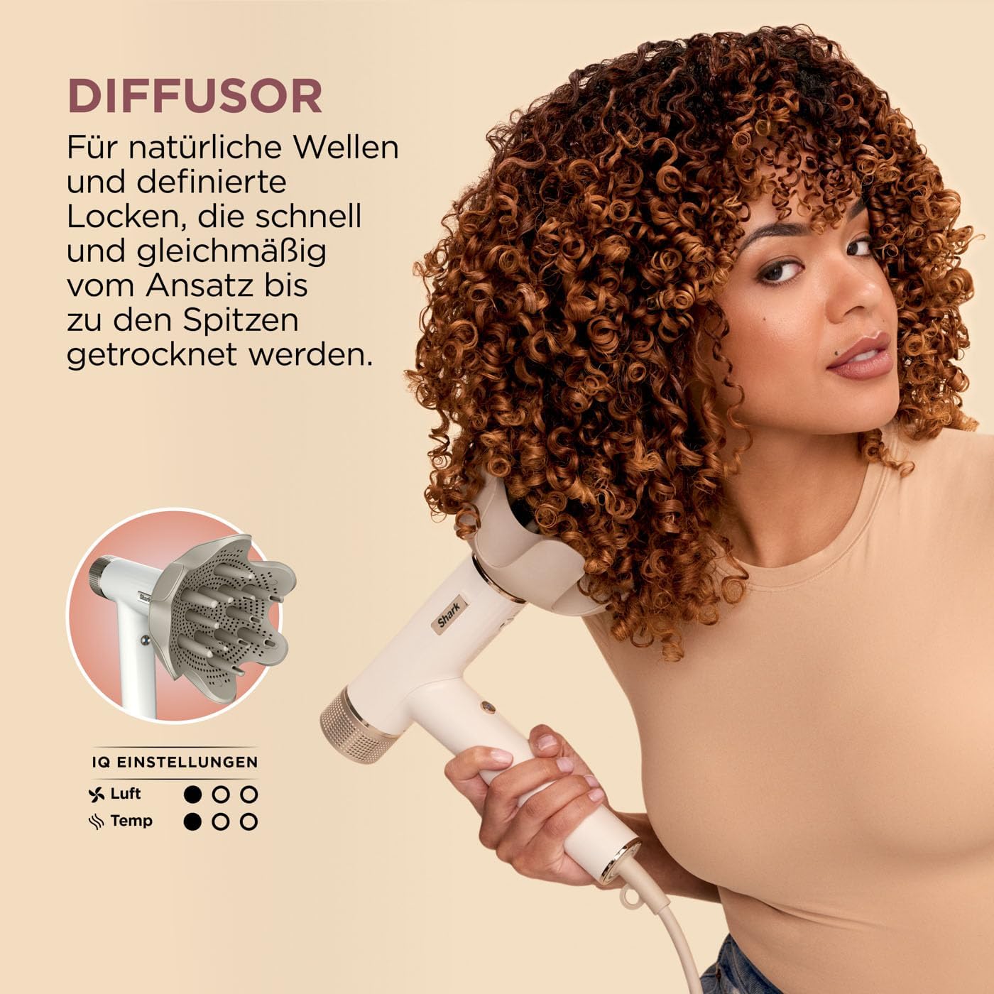 Shark SpeedStyle Haartrockner & RapidGloss Finisher mit Aufbewahrungstasche, 5 Styler, Für Alle Haartypen, Schnelltrocknend, Glättet Fliegende Haare, Keine Hitzeschäden, Ionisch, Seide, HD352EU
