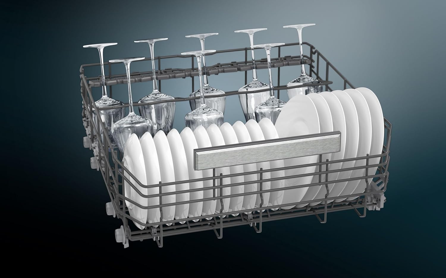 Siemens SN43ES14VE, lavastoviglie intelligente iQ300, lavastoviglie da incasso con cassetto portaposate, 60 cm, apertura automatica della porta grazie ad autoOpen dry, particolarmente silenziosa con motore iQdrive, aquaStop, acciaio inossidabile