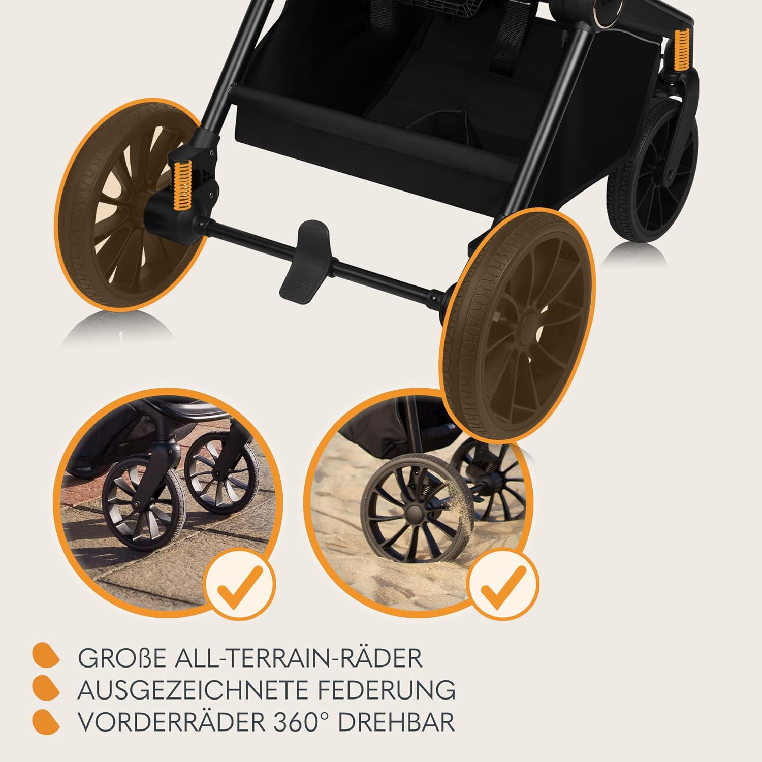 Passeggino LIONELO MIKA PLUS 3-in-1, da 0 a 48 mesi, fino a 22 kg, navicella fino a 9 kg, seggiolino auto fino a 13 kg, schienale regolabile, ammortizzazione, ruote a 360°, cappottina XXL