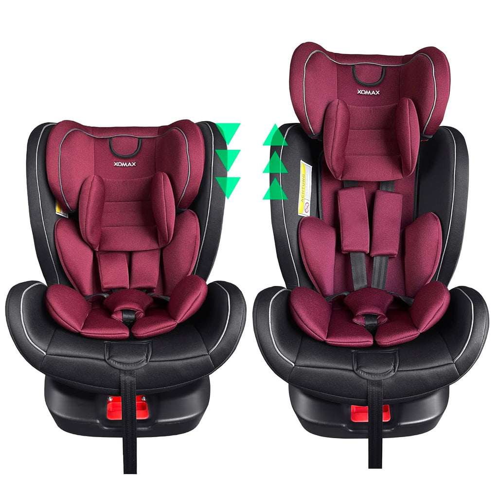 XOMAX XZ-16 Kindersitz drehbar 360° mit ISOFIX und Liegefunktion I mitwachsend I 0-36 kg, 0-12 Jahre, Gruppe 0/1/2/3 I 5-Punkt-Gurt und 3-Punkt-Gurt I Bezug abnehmbar, waschbar I ECE i-Size 129R