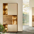 Anrei Vitrine Puro Style SY 772 Asteiche gebürstet o. Astnu 98,1x198,6x35cm