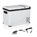 Frigorifero portatile a compressore Outsunny, pannello LCD, protezione della batteria, bianco