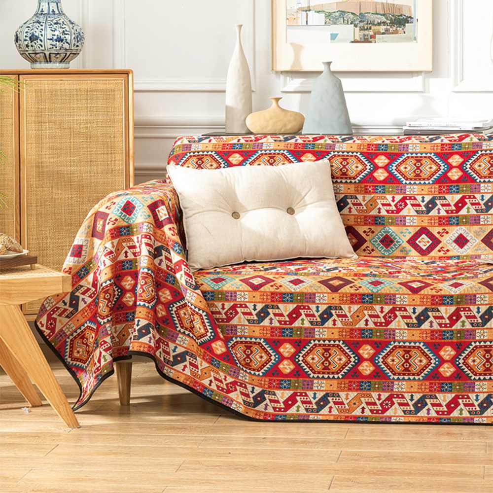 Multifunktionaler marokkanischer Jacquard-Sofabezug und berwurfdecke