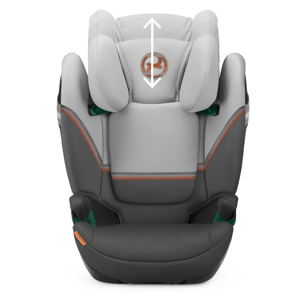 CYBEX Gold Seggiolino auto Solution S2 i-Fix, Per auto con e senza ISOFIX, 100-150 cm, Da 3 a 12 anni circa (15-50 kg), Lava Grey