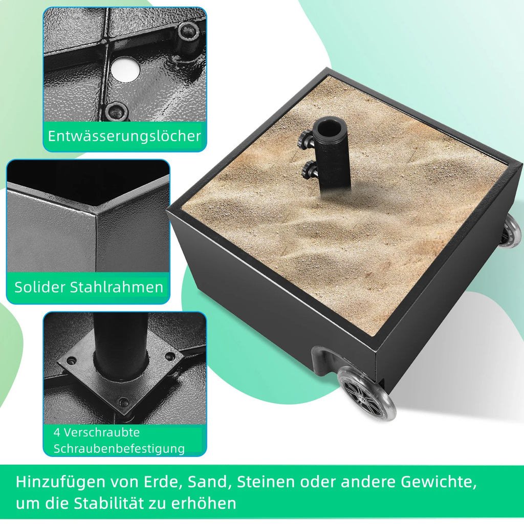 Sonnewelt Base per Ombrellone con Ruote