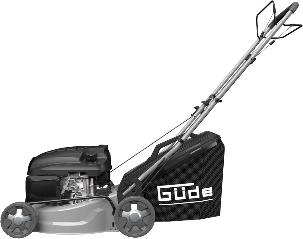 Güde Benzin Rasenmäher Eco Wheeler 415 R 3in1 mit Antrieb Radantrieb | 42cm | 144,3ccm | 3PS | Leichtstart | 40 Liter Korb | Stahlgehäuse | 6-fache Verstellung | Mulchfunktion | Reinigungsanschluss