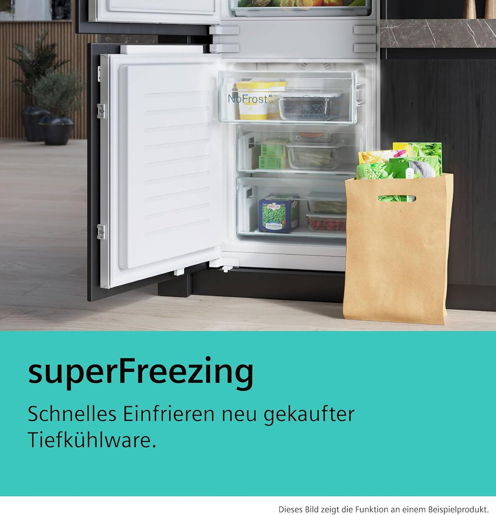 Frigorifero Multic дверный SIEMENS KF96NVPEA iQ300, 183 x 91 cm, 405 L di refrigerazione e 200 L di congelamento, hyperFresh per una freschezza più duratura, noFrost per non sbrinare mai più, superCooling per un raffreddamento più rapido