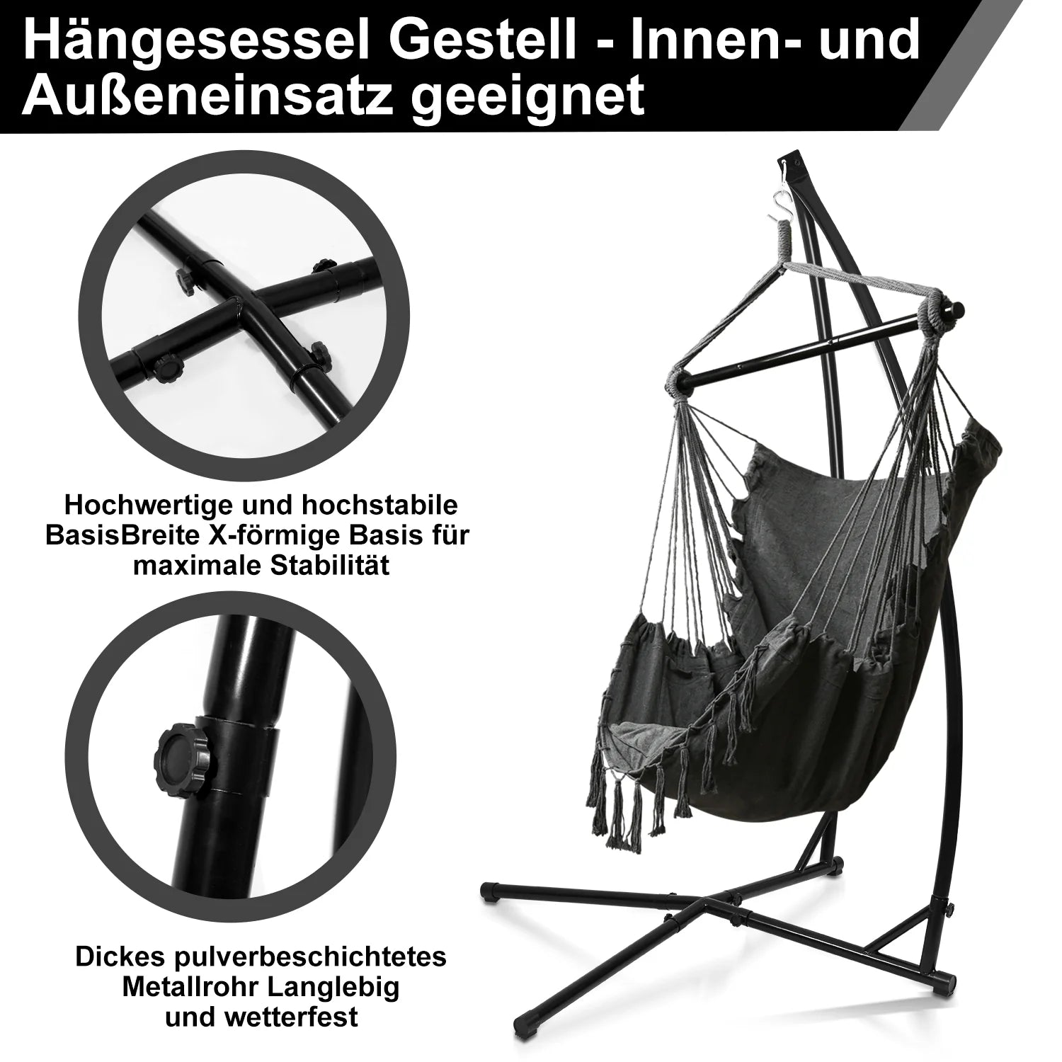 Sonnewelt Hngesessel Gestell aus Metall Belastung 150kg