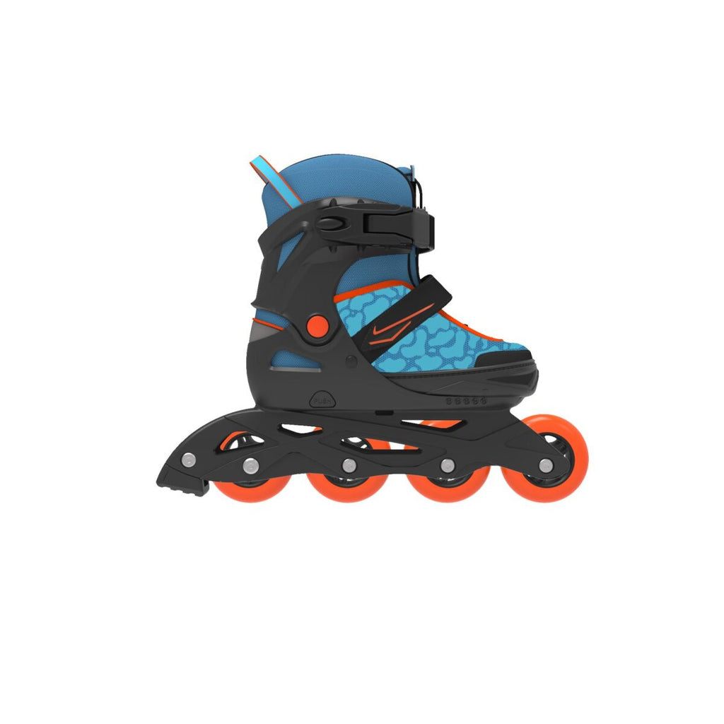 Pattini in linea morbidi per bambini CRIVIT, con aiuto per l'inserimento e maniglia di trasporto (Blu, 29-33) - B-Ware buono