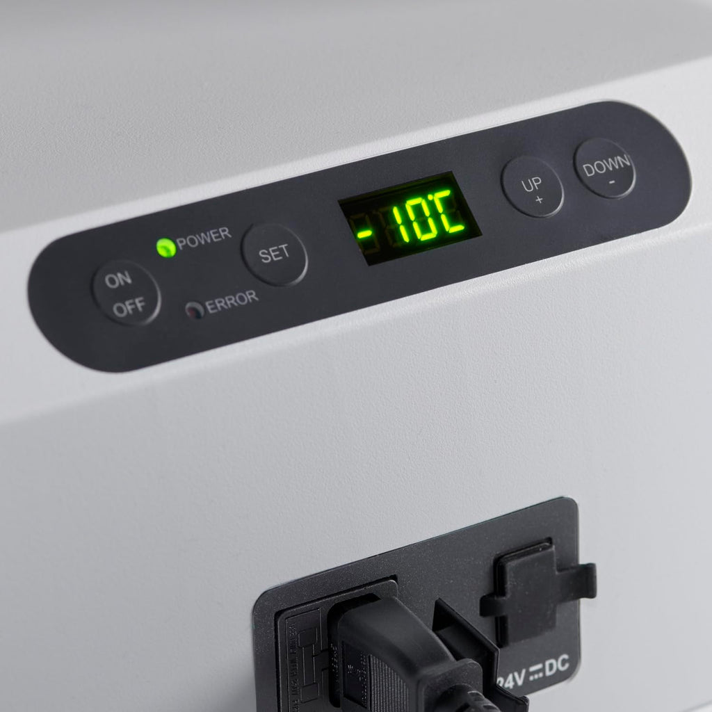 Mobicool MCF40, Frigo Elettrico a Compressore, 38 Litri, 12/24/230 V, Mini Frigo Portatile per Auto, Camion, Barca, Camper e Presa di Corrente, Blu