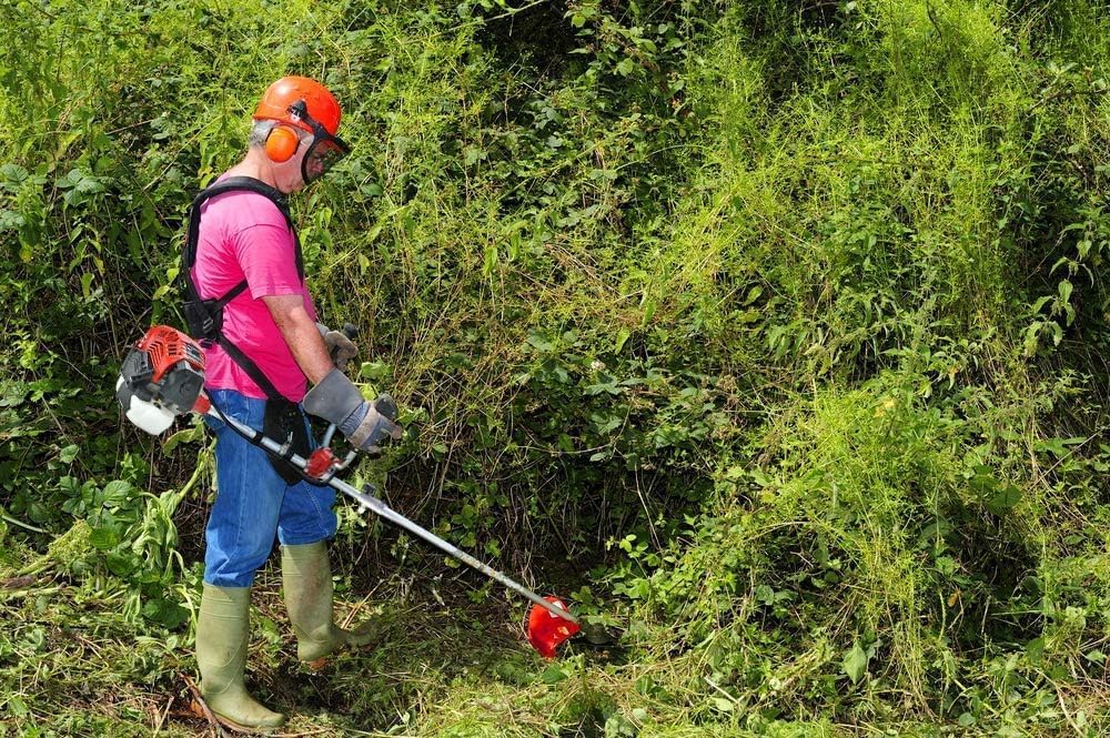 Decespugliatore a benzina BU-KO 52cc tagliaerba attrezzo da giardino include: tagliabordi, decespugliatore con lama a 3 denti, spazzola per erbacce in filo d'acciaio, lama da taglio. Ottimo attrezzo da esterno.