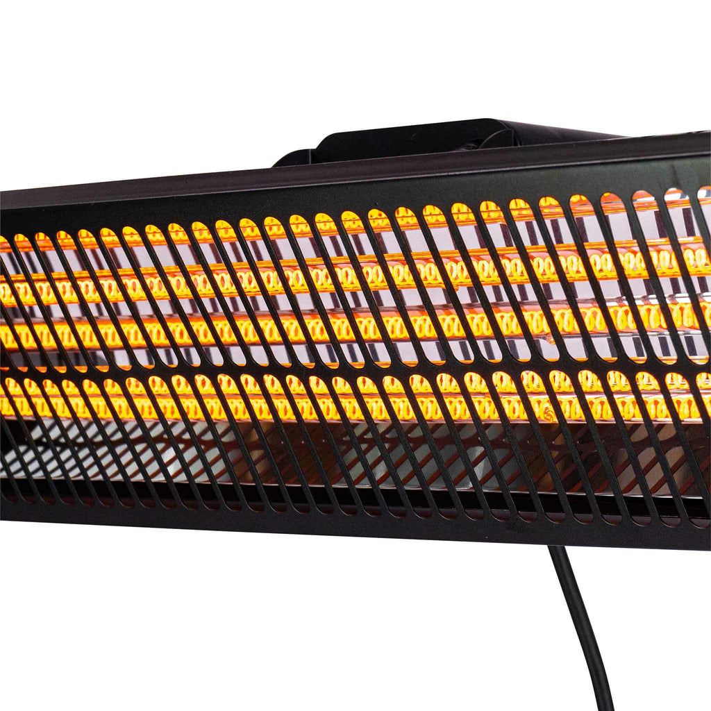 Fornorth Heizstrahler Wall Heater Premium 2000W fernbedienung, schwarz