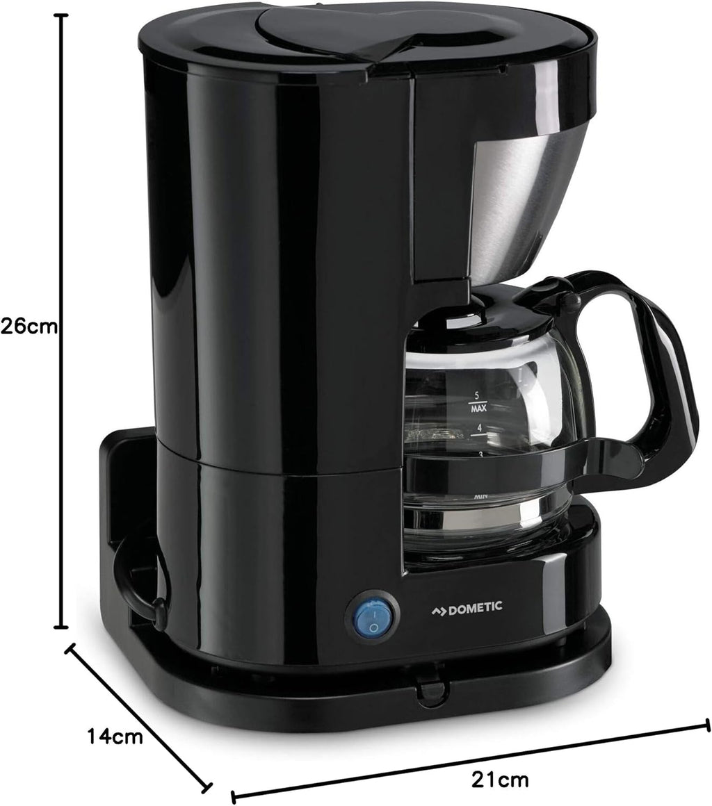 Dometic PerfectCoffee MC 052, Reise-Kaffeemaschine, 12 V, 170 W, für Auto, LKW oder Boot, 5 Tassen, schwarz
