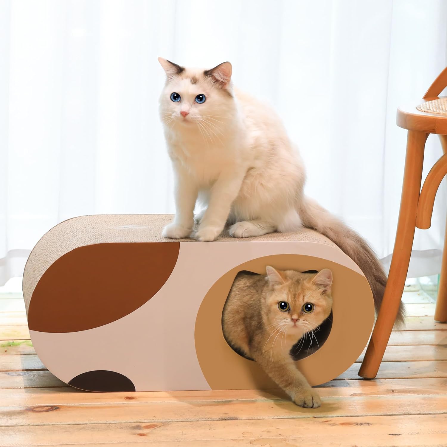 ComSaf Kratzbrett für Katzen, Kratztonne aus Wellpappe, Recycelbar Kratzbretter Katze, Kratzschutz für Sofa, Tür, Mbel, Kratzpappe für Katzen 58 x 25 x 25cm