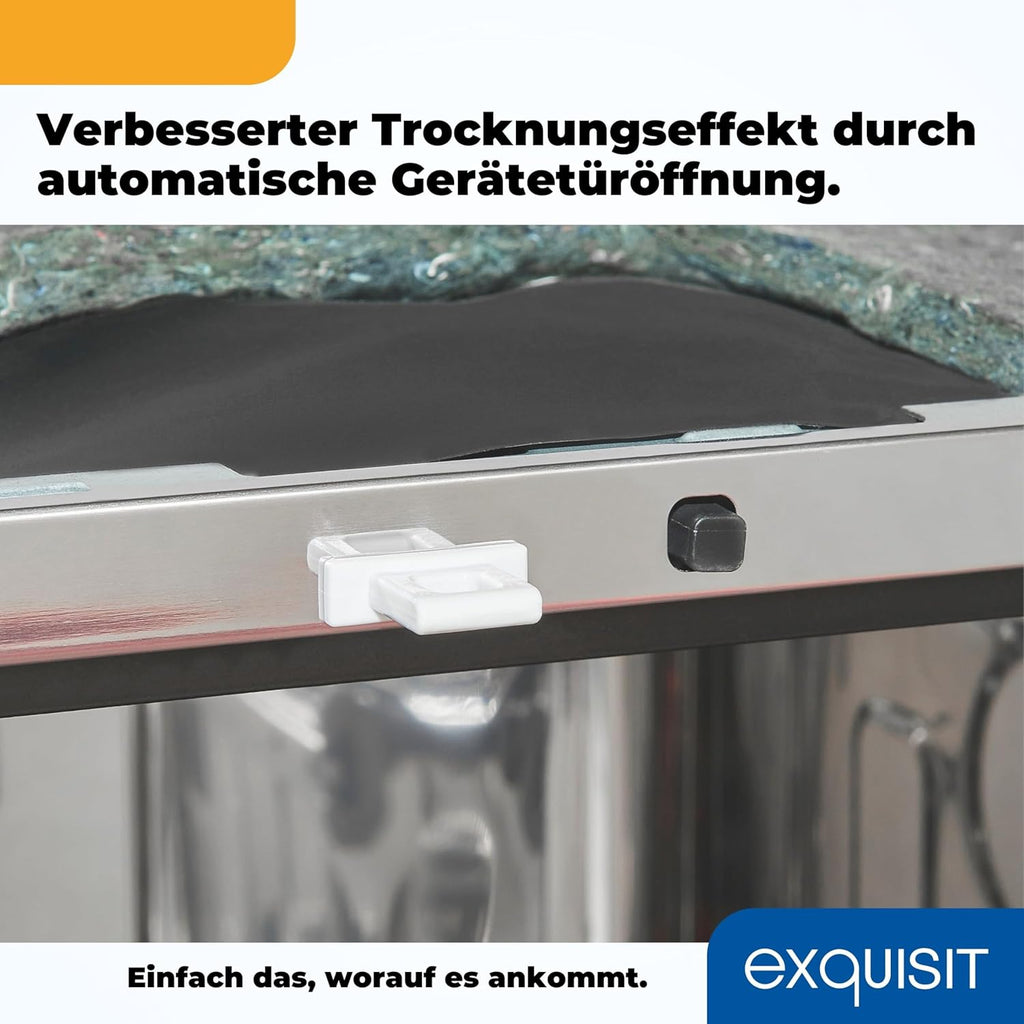 Lavastoviglie Exquisit, 45 cm di larghezza, parzialmente integrata, 9 coperti, 9 litri, partenza ritardata, modalità ECO, lavastoviglie 45 cm, EGSP51009-EB-030E inox