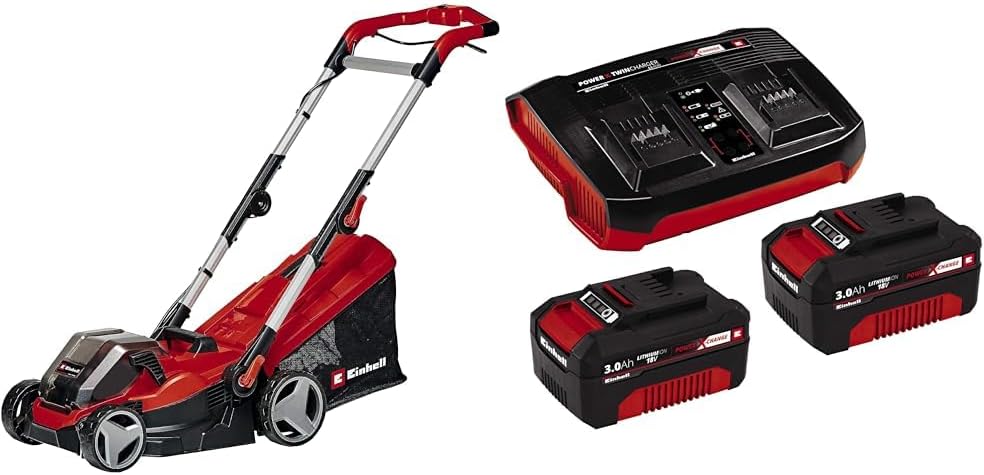 Tagliaerba a batteria Einhell GE-CM 36/34-1 Li-Solo Power X-Change (36 V, larghezza di taglio 33,5 cm, fino a 200 m², sacco di raccolta erba 30 l, altezza di taglio 25-65 mm, senza batteria)