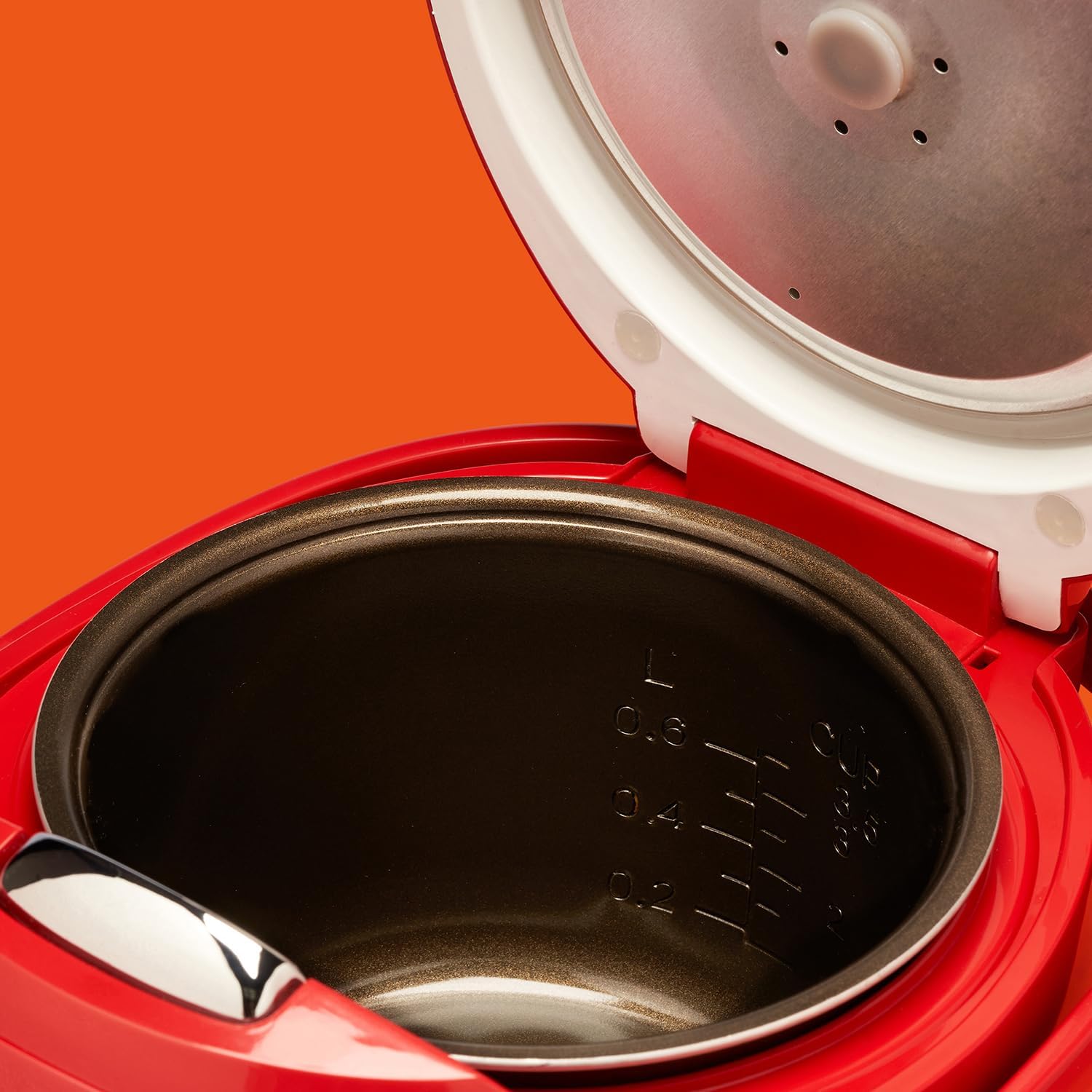 REISHUNGER Cuociriso digitale piccolo, nero | Da 0,6 L fino a 3 persone | Funzione mantenimento calore, timer e pentola premium | Multicooker e vaporiera piccoli, 8 programmi, tecnologia a 7 fasi