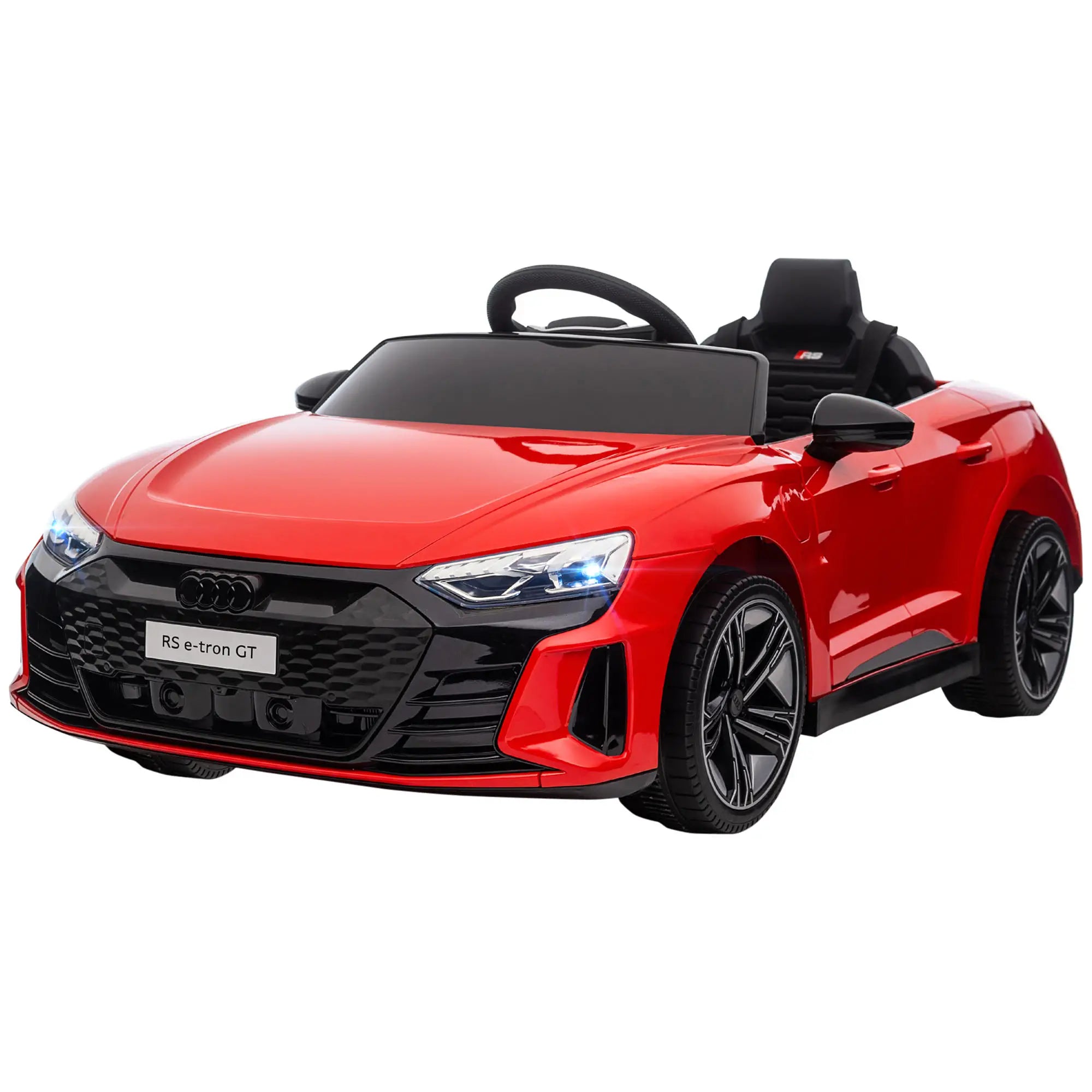 HOMCOM Auto Elettrica per Bambini con Telecomando e Funzione Musicale Rosso