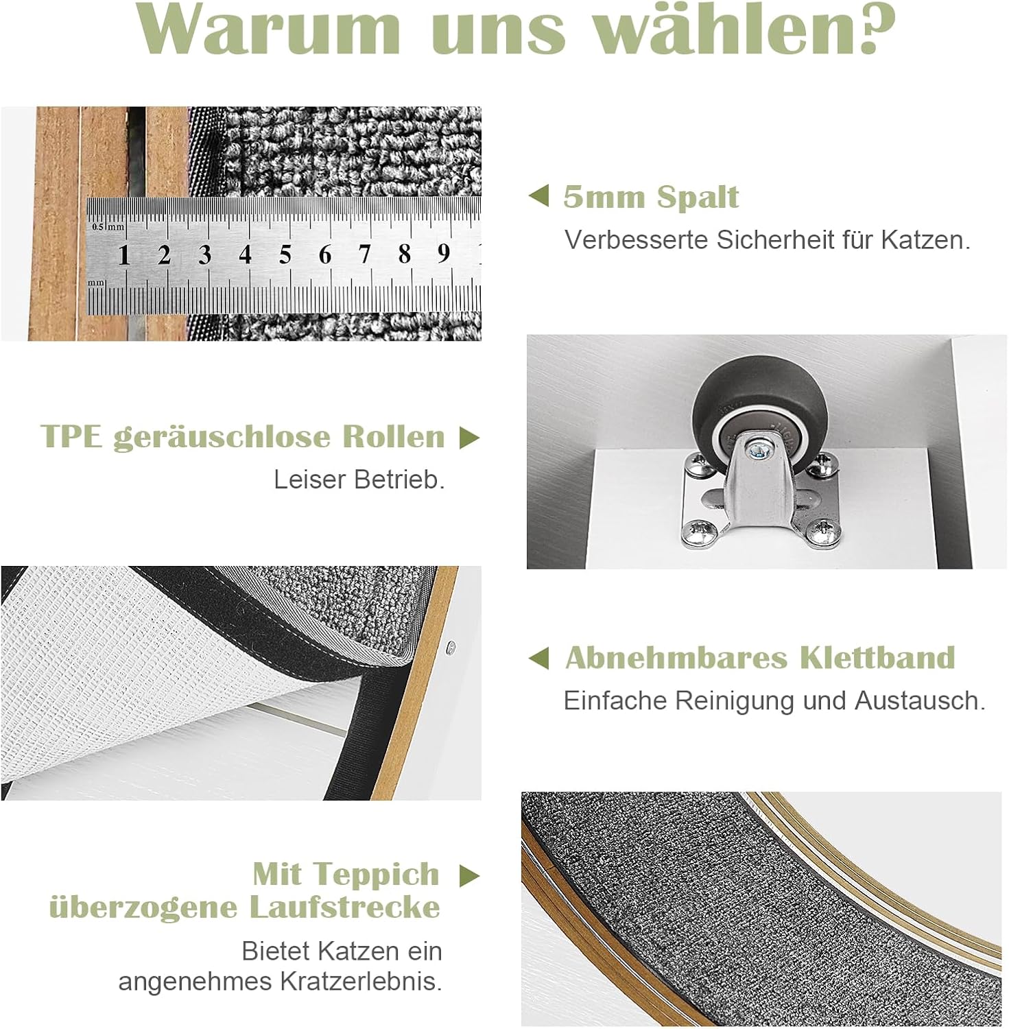 Naviconvex Katzenlaufrad laufrad Katze Laufen Laufrad Katze Laufen Super Leise Katzen Laufrad Laufrad für Katzen Laufrad Katze Katzenrad Katzenlaufrad XL Holzfarbe