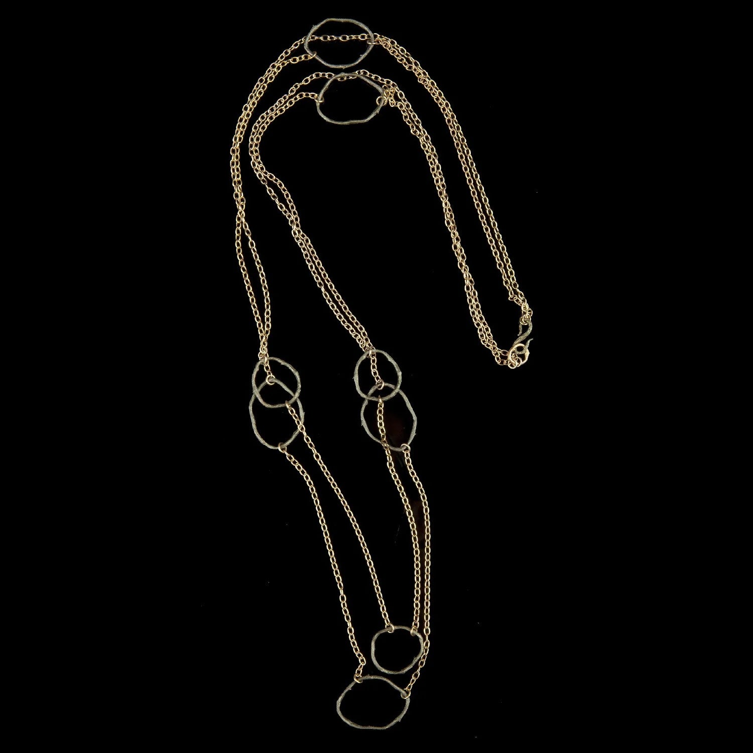 Petite Driftwood Necklace  - 38 Long Patina/Gold