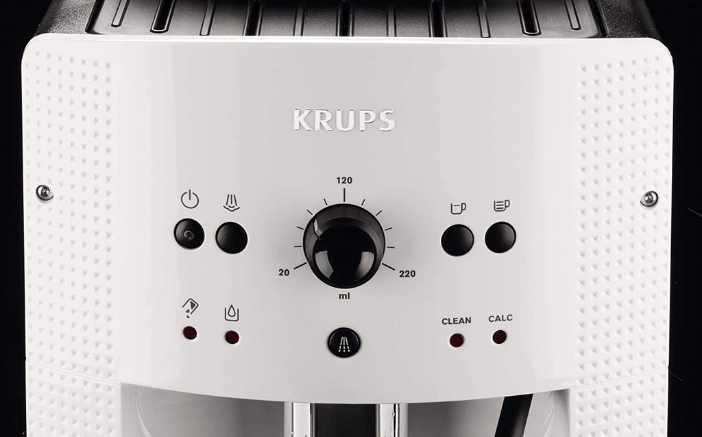 Krups Arabica Picto Macchina da Caffè Automatica, Bocchetta Vapore, Funzione 2 Tazze, Manopola Rotante, Facile Pulizia, Macchina da Caffè, Nera, EA810870
