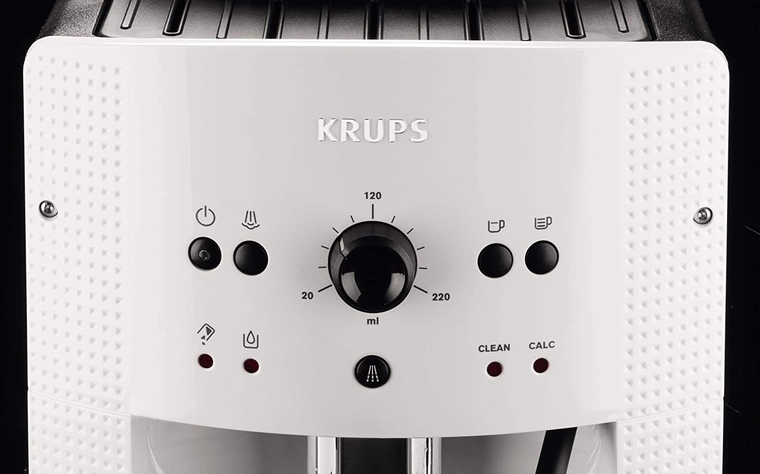 Krups Arabica Picto Macchina da Caffè Automatica, Bocchetta Vapore, Funzione 2 Tazze, Manopola Rotante, Facile Pulizia, Macchina da Caffè, Nera, EA810870