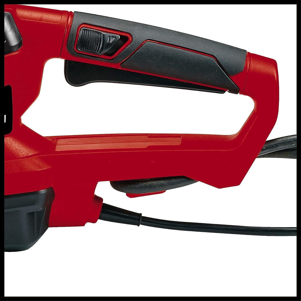 Einhell Tagliasiepi elettrico GE-EH 7067 (700 W, lama in acciaio tagliato e diamantato, ingranaggi in metallo, protezione antiurto, incl. fodero)