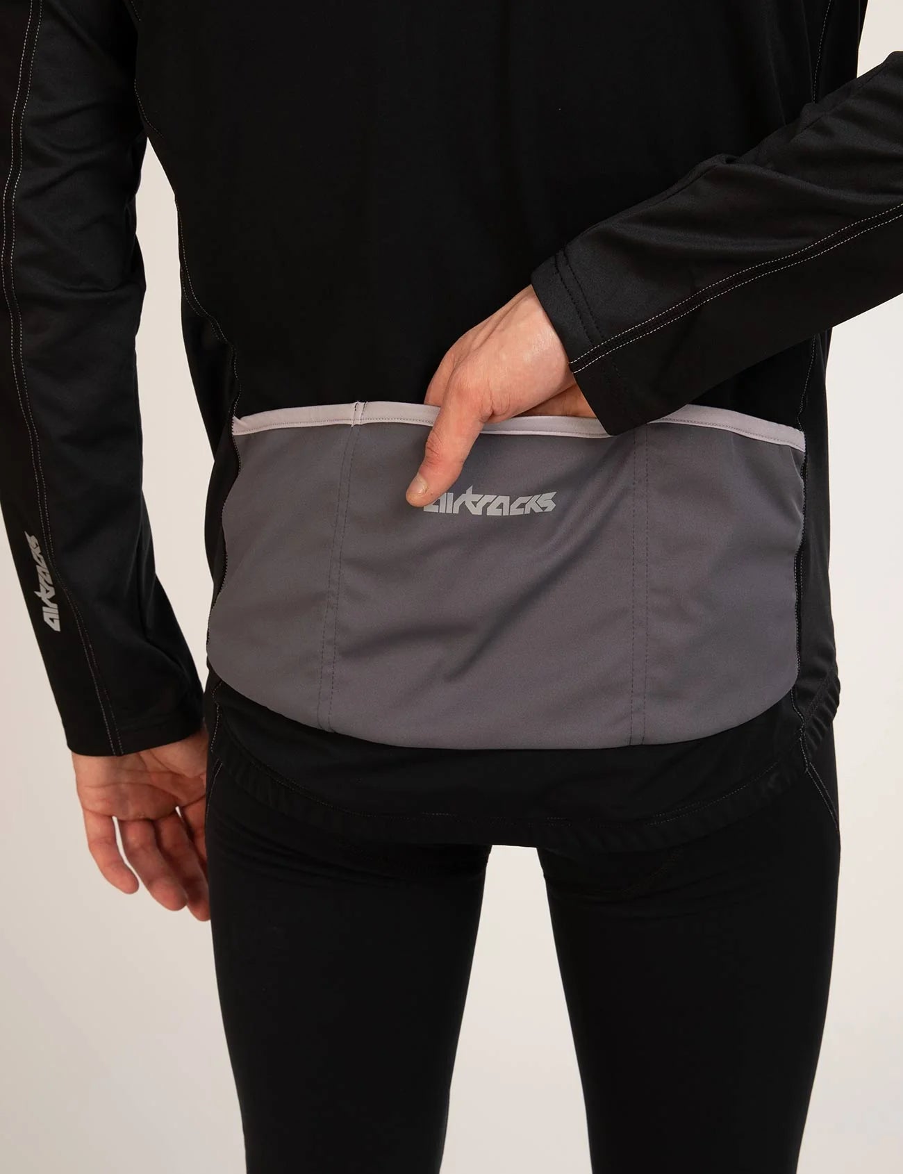 Herren Thermo Fahrradjacke Comfort Line Schwarz Grau Setprodukt