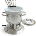 Swissmar F66415 Lausanne Fondue Set 11-teiliges, Kupfer/Edelstahl, 1.8L, Fondue-Set für Fleisch, Käse und Schokolade, für 6 Personen, Geschenkset