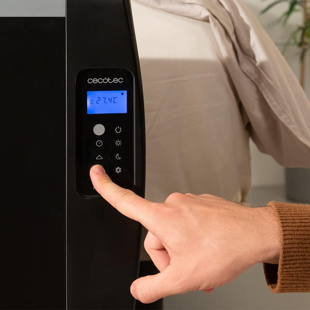 Cecotec Flachheizkrper mit Fernbedienung ReadyWarm 2500 Thermal. 1800 W, 12 Elemente aus Aluminium, LCD-Bildschirm, 3 Heizungsmodi, Timer, Slim Design, berhitzungsschutz Overprotect System