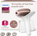 Philips Lumea IPL Serie 9000 – Epilatore a luce pulsata con tecnologia SenseIQ, 3 accessori per corpo, viso e zone di precisione, senza fili (modello BRI955/00)
