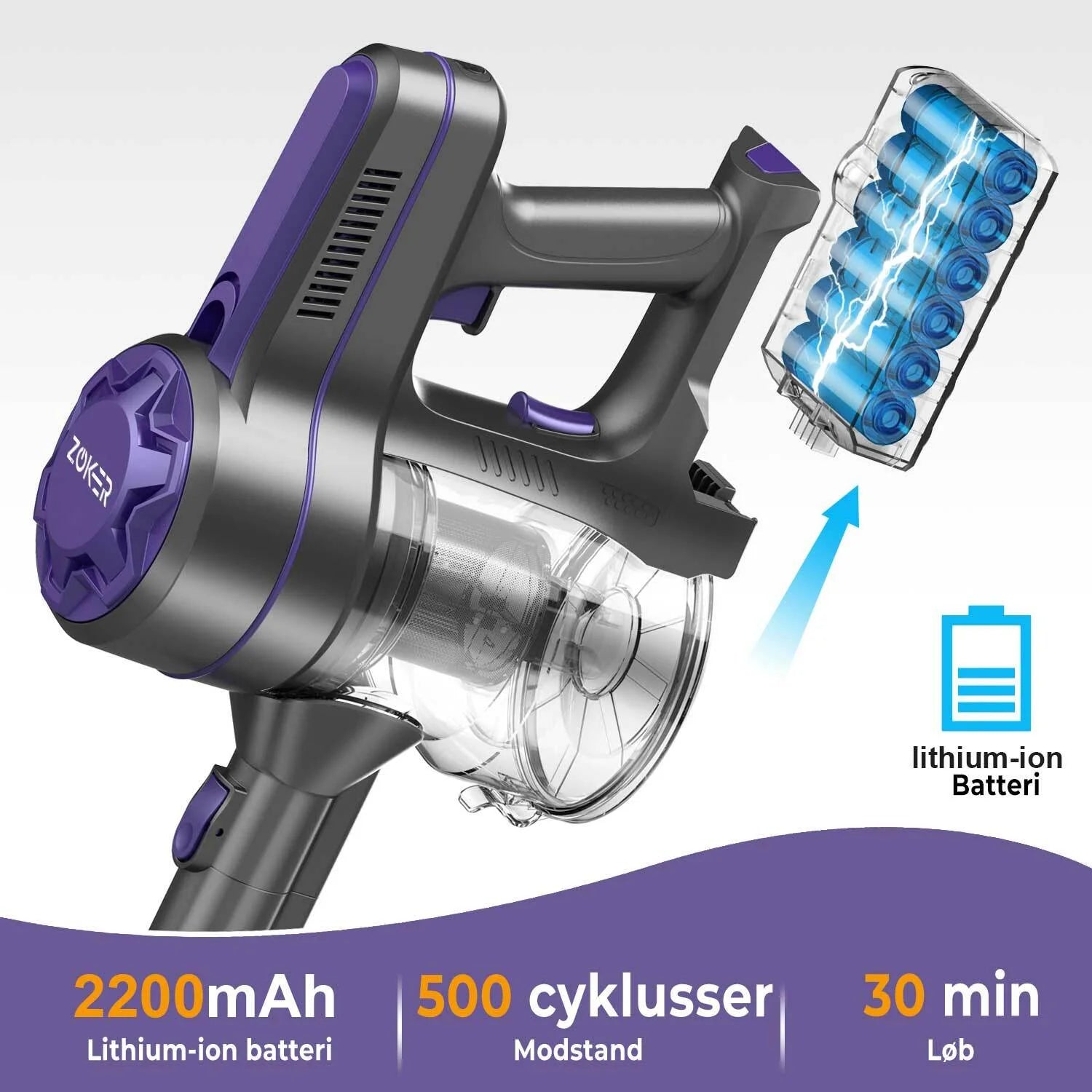 Zoker A10 Pro - Aspirapolvere senza fili